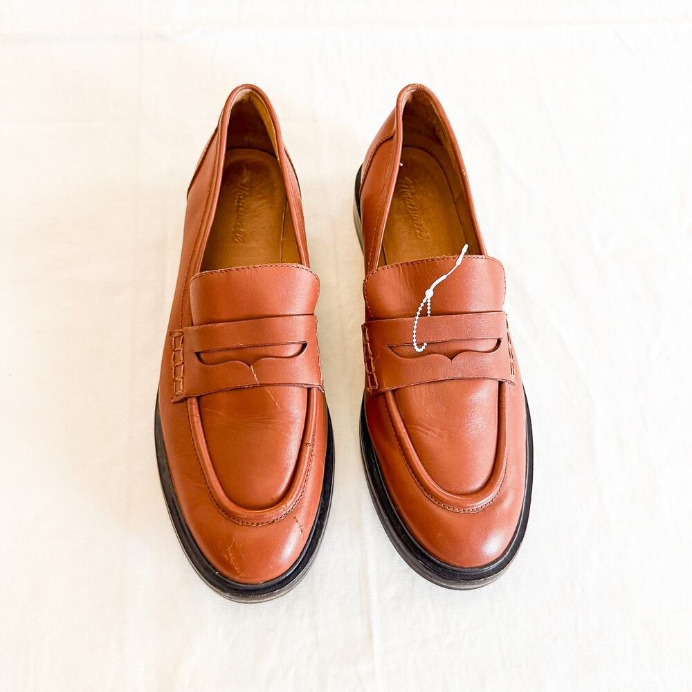 Madewell The Vernon Brown Round Toe Chestnut Loafer Size 12